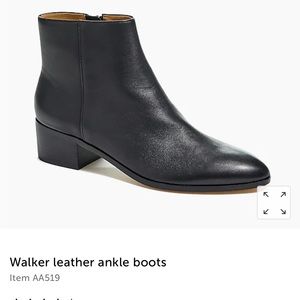 J crew walker leather ankle boots